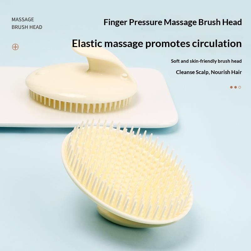 Dry Brush Body - Мягкая силиконовая щетка-массажер для кожи головы,