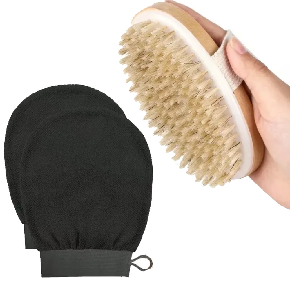 Dry Brush Body - Набор для отшелушивания тела из 2