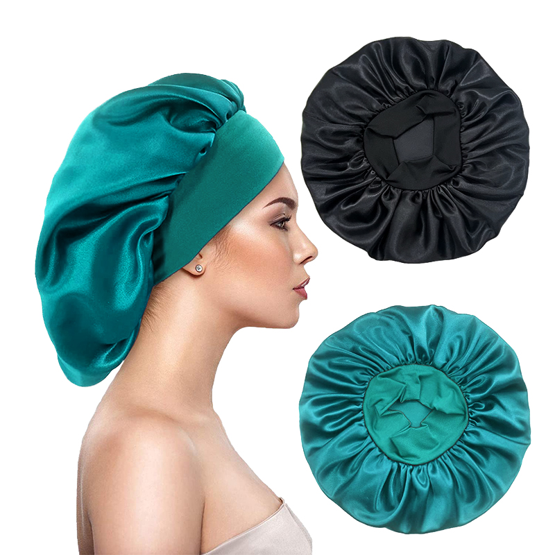 Hair Spa Wellness - 2 шт./лот, женские атласные однотонные чепчики,