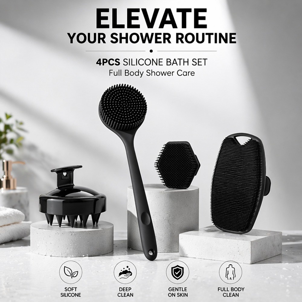 Набор из 4 силиконовых мочалок – обзор и цена Dry Brush Body